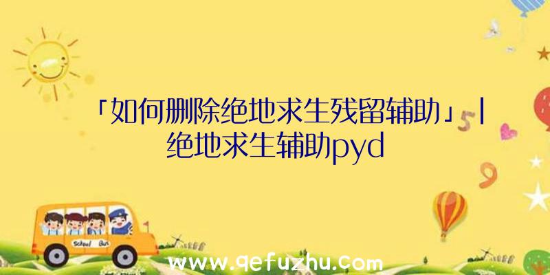 「如何删除绝地求生残留辅助」|绝地求生辅助pyd